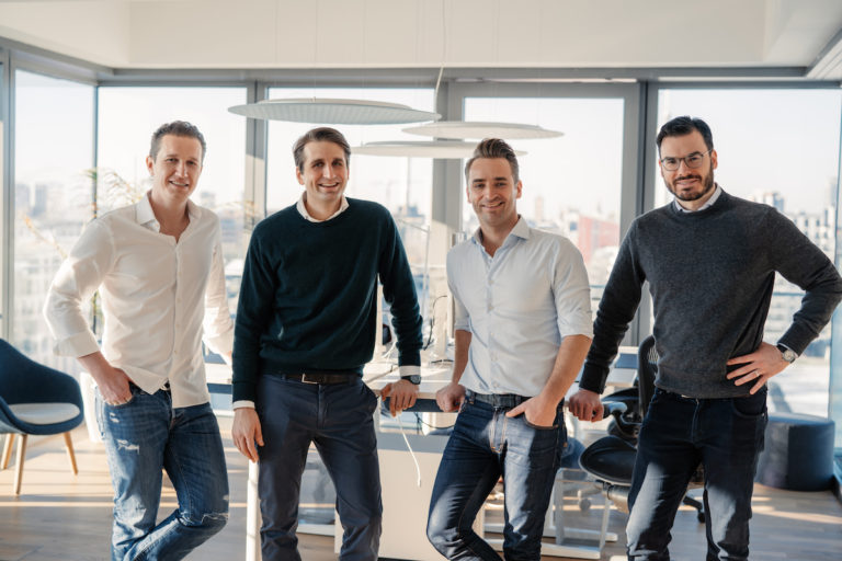 Die The Stryze Group Gründer: Sebastian Funke, Mark Hartmann, Sascha Krause und Dr. Taro Niggemann (v. l. n. r.).(c) The Stryze Group
