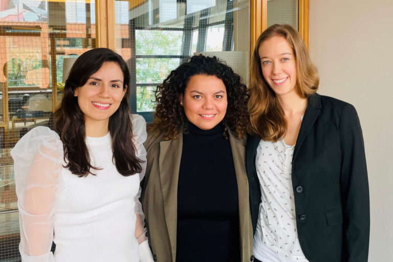 Dr. Daniela Arango, Dr. Joana Gil, Dr. Wienke Reynolds (v. l. n. r.), Lignopure