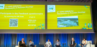 ICPO Forum in Garching 12/13. Oktober 2023 (v.l.n.r.) Prof. Richartd P. Baum; Prof. Ora Israel; Prof. Vikas Prasad; Prof. Marianne Pavel; Prof. Paola Erba (c) Stephan Beissner