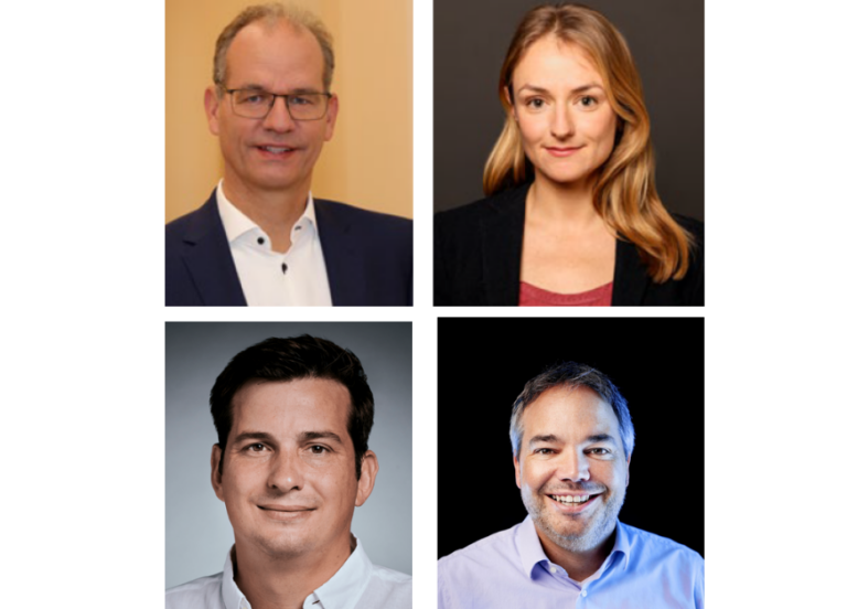 Matthias Helfrich (Business Angel), Dr. Elisabeth Schrey (DTCF), Dr. Frédéric du Bois-Reymond (Earlybird, BVK), Florian Heinemann (Project A)