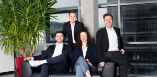 Cyclize-Gründerteam: Links, unten Dominik Novakovic, oben Jan Stein, mitte, Maike Lambarth und rechts, Stephan Renninger (c) Cyclize