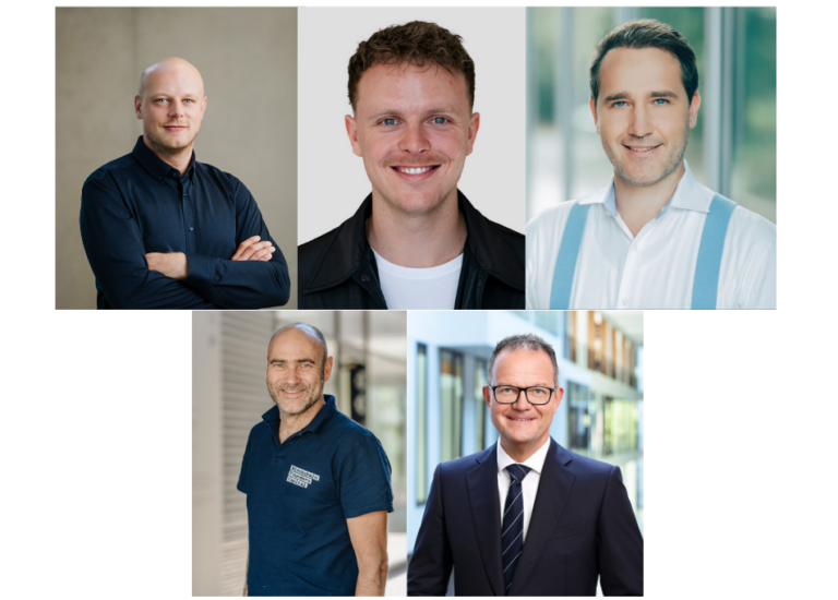 Hans-Jürgen Griesbacher (Trever), Henrik Bredenhals (w3.fund), Jörg Landsch (Deutsche Bank Corporate Venture Capital), Wolfgang Männel (Blockchain Founders Capital) & Volker Braunberger (Funds On Chain)