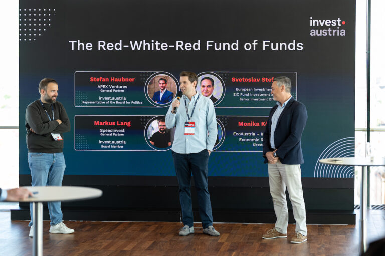 Beim investors Breakfast im Rahmen des Connect Days diskutieren austria.invest, Speedinvest und die Europäische Investitionsbank über den rot-weiß-roten Dachfonds (c) austria.invest