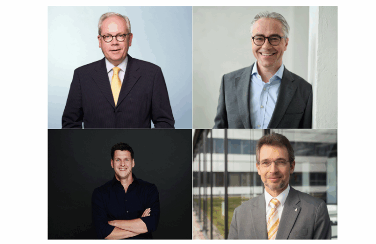 Dr. Hans Atzpodien (Bundesverband der Sicherheits- und Verteidigungsindustrie), Thomas Weinmann (REIA), Christian Hösle (Palladion) & Univ.-Prof. Dr.-Ing. Geralt Siebert (Universität der Bundeswehr München)