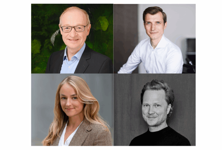 Dr. Michael Brandkamp (ECBF), Hannes Schill (eCapital), Dr. Elisabeth Schrey (DTCF) & Christoph Gras (Planet A)