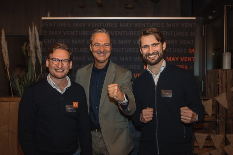 Dr. Alex von Frankenberg schließt sich dem KI-Fonds May Ventures an – Max Derpa, Dr. Alex von Frankenberg, Dominik Lohle (v.l.n.r.) (c) May Ventures