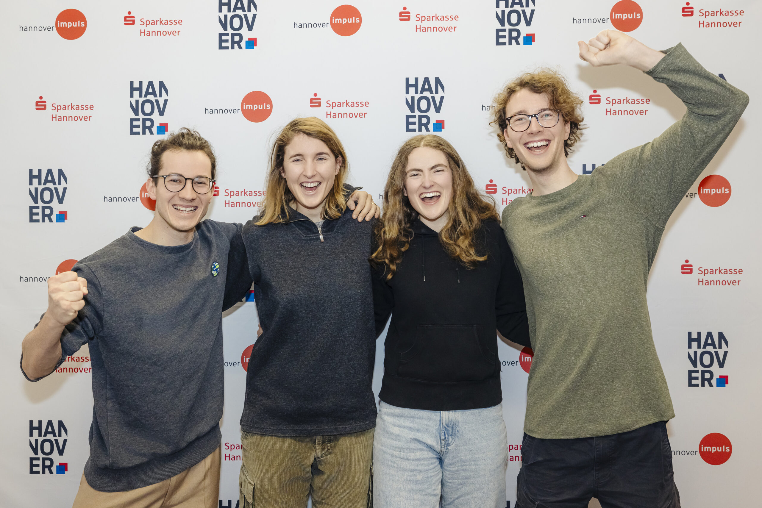 Gewinner*innen „Hottest Innovation“: Das Team von LIGARO (v.l.n.r.) Tim Gatz, Florentine Adam, Mona Körding und Leander Lehmann