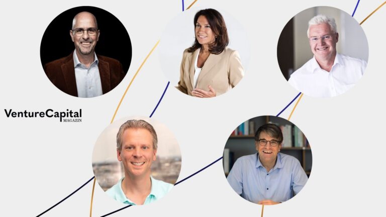 Bernhard Kugel (S-UBG Aachen), Natascha Grosser (Private Equity Forum NRW), Willi Mannheims (eCapital, entrepreneurial Partners), Simon Schneider (neoteq ventures) & Dr. Peter Wolff (EnjoyVenture Management)