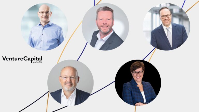 Sören Schuster (TGFS Technologiegründerfonds Sachsen), Frank Tappert (Sächsische Beteiligungsgesellschaft), Dirk Panter (Staatsminister im Sächsischen Staatsministerium für Wirtschaft, Arbeit, Energie und Klimaschutz), Markus H. Michalow (MBG Sachsen) & Susanne Stump (futureSAX)