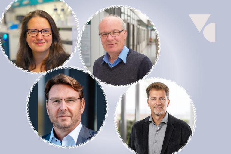 Dr Joanna Stachnik (BMZ), Prof. Dr Herbert Waldmann (MPI Dortmund), Dr Marcus Kostka (iDEL) & Dr Matthias Stein-Gerlach (KyDo)
