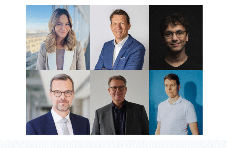 Carolin Schmied (Konzern Versicherungskammer), Philipp Belli (WWK Versicherungen), Alexander Huynh (QAware), Dr. Klaus Driever (ITHM, Allianz), Martin Gräfer (Die Bayerische) & Sascha Poggemann (Nice Cognigy)